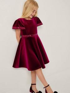 Детское платье Viola с короткими рукавами Monsoon, Red