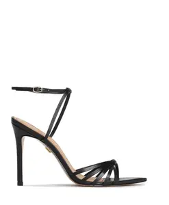 Кожаные босоножки на узком каблуке Kazar, черный