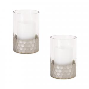 Подсвечник Melrose International Hurricane с сотами, 2 штуки