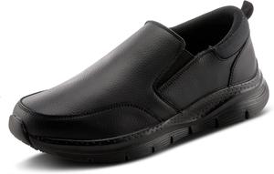 Мужские кожаные слипоны Spring Step Professional Whitaker - с амортизацией, легкие, устойчивые к маслу и скольжению, с поддержкой свода стопы и съемной стелькой, черный