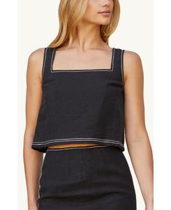 Женская блузка Taby с контрастной вышивкой CRESCENT, Black