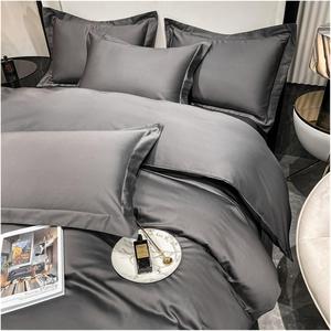 QuKan Комплект постельного белья Luxury Bedding Set из 100% египетского хлопка дышащий и охлаждающий Gray