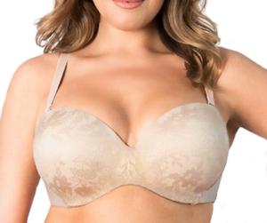 Бюстгальтер без бретелек Sensation Multi-Way Push-Up в цвете Bombshell Nude Curvy Couture