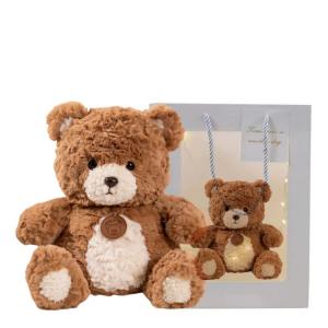 Милый и очаровательный плюшевый медвежь воин спящий с куклой хилинг все плюшевые куклы высота 35см Ten Thousand Children's Music, Brown+Shopping Bag