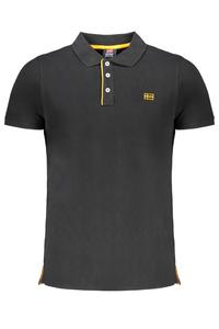 Мужская рубашка-поло Norway 1963 с коротким рукавом классического кроя, черный