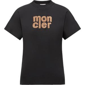 Футболка с вышитым логотипом Moncler, черный