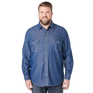 Мужская рубашка из денима и твила с длинными рукавами и длинными рукавами Boulder Creek Kingsize, цвет Stonewash Denim