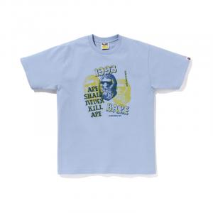 Футболка Bape Pigment Three Ape Head Tee A BATHING APE, белая WHX