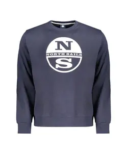 Синий хлопковый свитер с логотипом. North Sails, синий