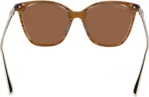 Солнцезащитные очки Longchamp LO 757 S 211 в полоску, коричневые, Striped Brown