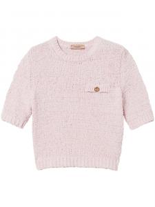 TWINSET укороченный джемпер с пуговицами Oval T, розовый