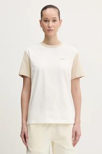 Хлопковая футболка Vans, бежевый