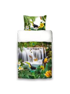 Постельное белье с тематикой джунглей в ярких цветах ESPiCO, 135x200 см (80x80 см)