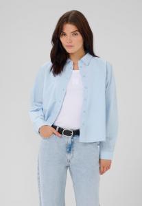 Блуза My Essential Wardrobe Button-down blouse, Cashmere Blue/Light Blue