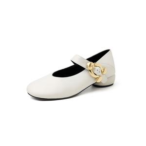 Туфли Мэри Джейн на массивном каблуке Women's Su Yanjiao, белый