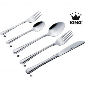 Столовый набор Дюссельдорф Столовые приборы в классическом дизайне King, Edelstahlfarben