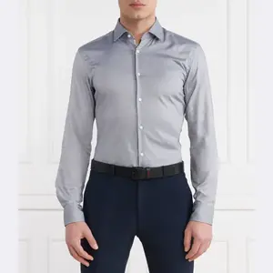 Рубашка узкого кроя Koey Hugo, серый