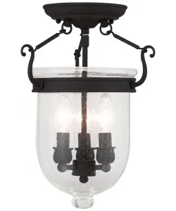 Потолочный светильник Jefferson на 3 лампы Livex, черный