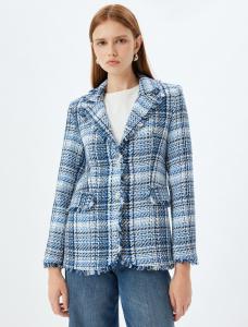 Блейзер Koton, цвет Blue/Navy/Light blue