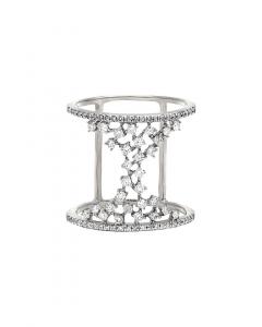 Кольцо из 14-каратного белого золота с несколькими камнями Diana M., белый