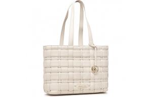 Michael Kors Кожаная сумка-тоут, сумка для покупок, сумка через плечо, средний размер, женская, кремового цвета