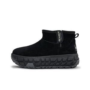 Женские зимние ботинки Humanism 1986 на платформе с флисовой подкладкой, черный