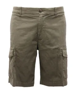 Зеленые хлопковые шорты-карго Eleventy, зеленый