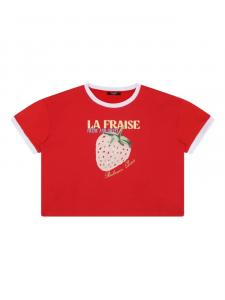 Футболка с принтом Balmain Kids, красный