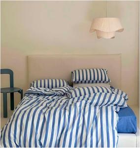 YUSIWOAL Комплект постельного белья Comforts из хлопковой ткани с вертикальными полосами