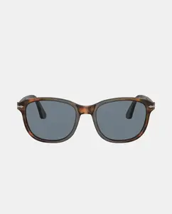 Прямоугольные ацетатные солнцезащитные очки унисекс синего цвета Persol, коричневый
