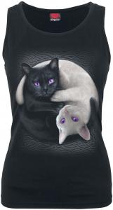 Топ Spiral Yin Yang Cats, черный