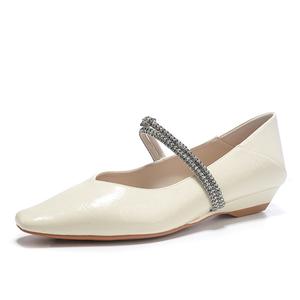 Туфли Мэри Джейн на массивном каблуке для женщин TATAYA, Ecru