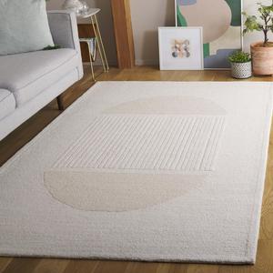 Ковер SAFAVIEH, 183 x 275 см,  Rodeo Drive Collection, Ivory & Beige, дизайн в стиле Mid-Century Modern, ручной работы из шерсти, идеально для гостиной, столовой, спальни (RD377A-6)