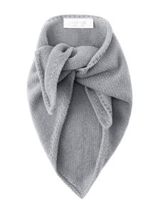 Вязаный треугольный шарф в сером меланжевом цвете Rich & Royal