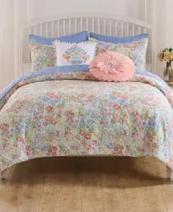 Комплект постельного белья Alice Pastel Floral из 3 предметов, размер Full/Queen Greenland Home Fashions, Pastel