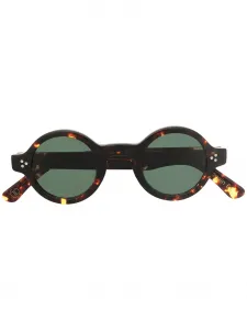 Солнцезащитные очки Burt в круглой оправе Lesca, коричневый