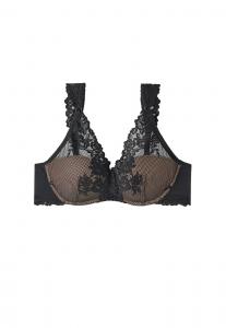 Бюстгальтер на косточках INTIMISSIMI Triangle Bra Pretty Flowers, черный