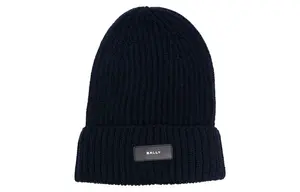 BALLY Унисекс шапка из мериносовой шерсти полуночно-синяя, Midnight Blue