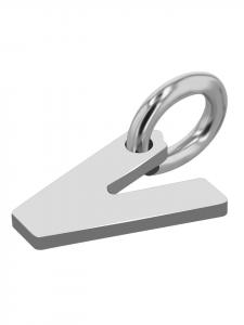 Adeliás Универсальный кулон - кулон в виде буквы N, изготовленный из серебра 925 пробы