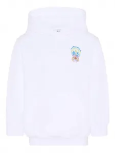 Худи с графическим принтом и длинными рукавами Casablanca Kids, белый