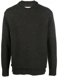 Джемпер с нашивками на локтях MAISON MARGIELA, зеленый