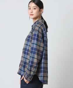 Фланелевая рубашка в шотландскую клетку, модель Boyfriend, американский размер Petite.