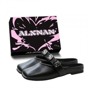 Alxnan Закрытые тапочки женские - черные (в коробке), цвет Black (Box)