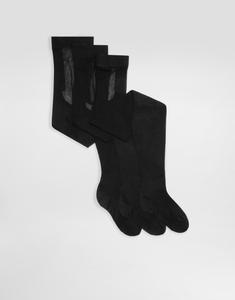 Нейлоновые колготки с жаккардовым логотипом dg Dolce & Gabbana, черный