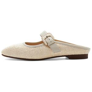 Женские плетеные сандалии с закрытым носком NINE WEST, Ecru