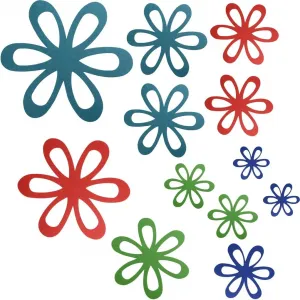 Набор из 12 защитных чехлов для кастрюль и сковородок - Для защиты посуды - Цветочный узор - 4 размера - Разделители тарелок - Защита при штабелировании Markenlos