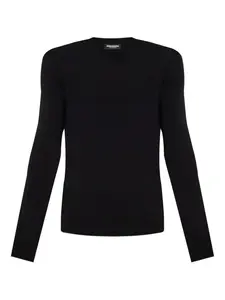 Футболка с длинным рукавом и логотипом Icon DSQUARED2, черный