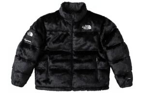 Куртка Supreme The North Face из меха, черный