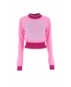 Модный джинсовый кардиган Versace Jeans Couture, розовый