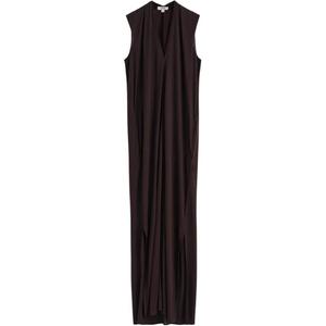 COS Женское платье без рукавов темно-коричневого цвета
